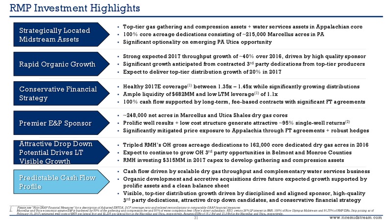 February 2017 Investor Presentation – Rice Midstream Partners Lp – slide 29