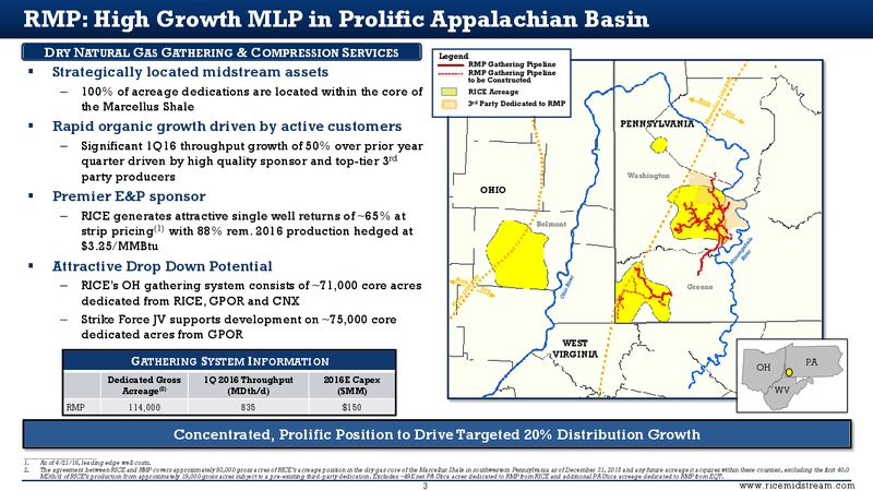 June 2016 MLPA Investor Conference Presentation – Rice Midstream Partners Lp – slide 3