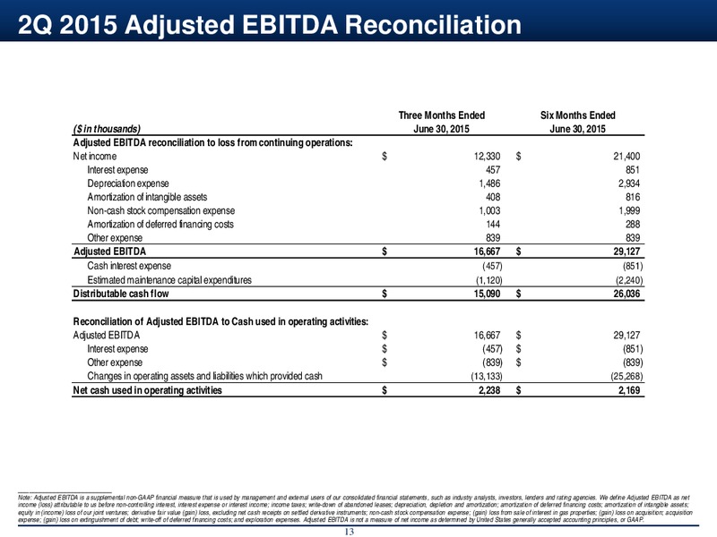 Q2 2015 Earnings Call – Rice Midstream Partners Lp – slide 13