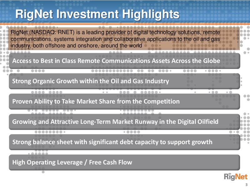 Deutsche Bank Media Internet & Telecom Conference – Rignet, Inc. – slide 2