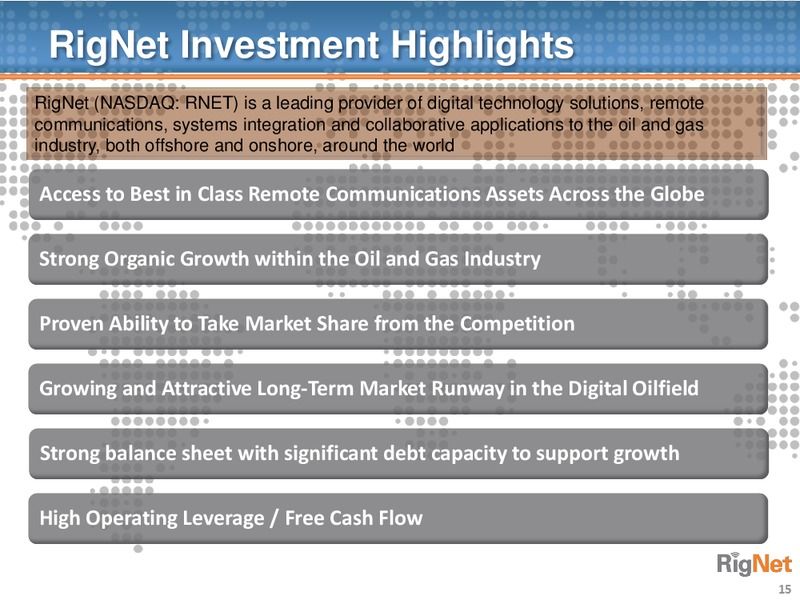 Deutsche Bank Media Internet & Telecom Conference – Rignet, Inc. – slide 14