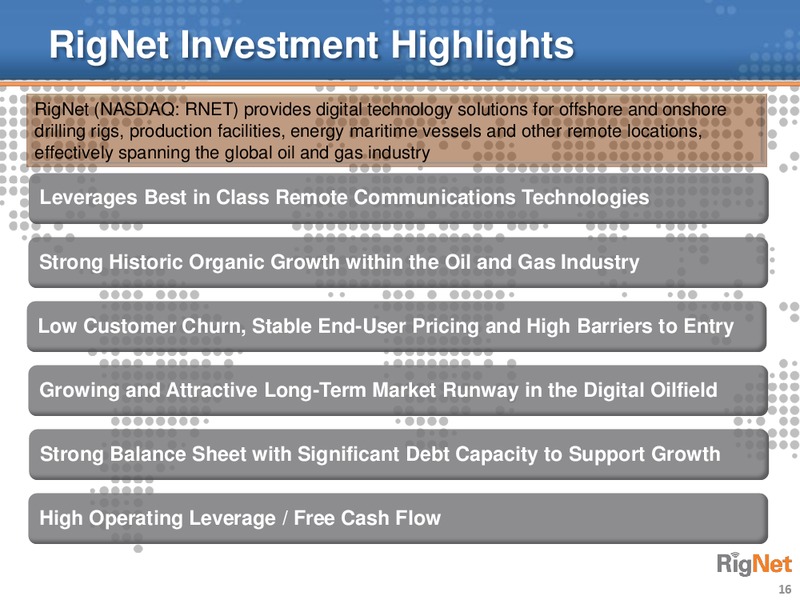 Oppenheimer 18th Annual Technology Internet and Communications Conference – Rignet, Inc. – slide 15