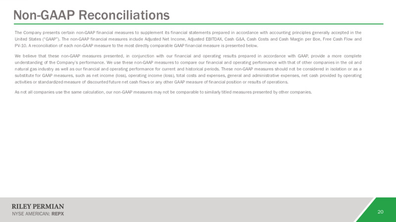 August 2022 Presentation – Riley Exploration Permian Inc. – slide 19