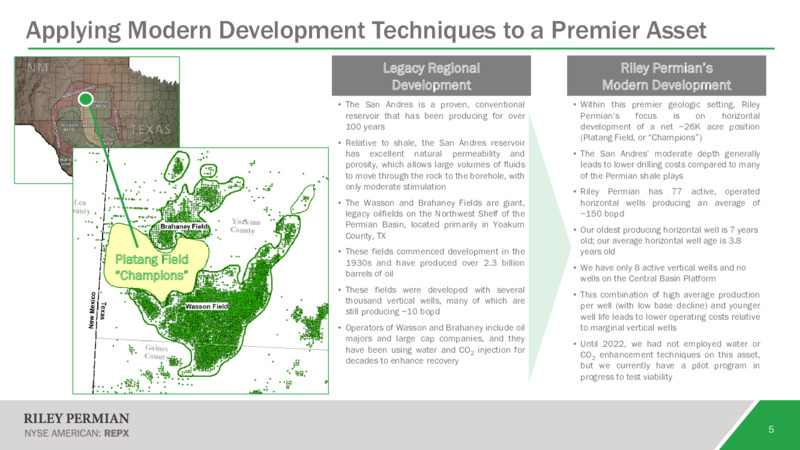 November 2022 Company Presentation – Riley Exploration Permian Inc. – slide 4