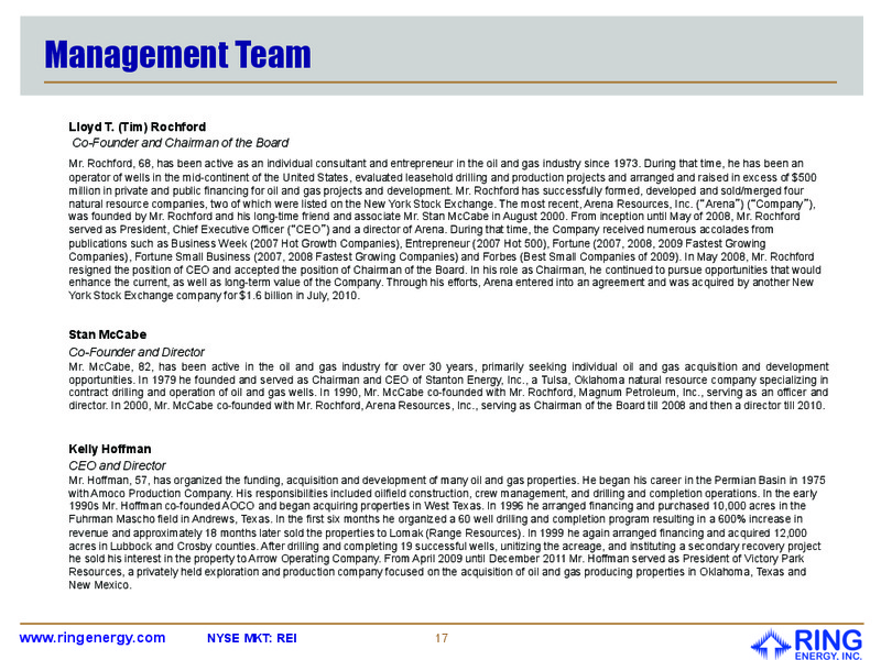 June 2015 Corporate Presentation – Ring Energy Inc. – slide 16