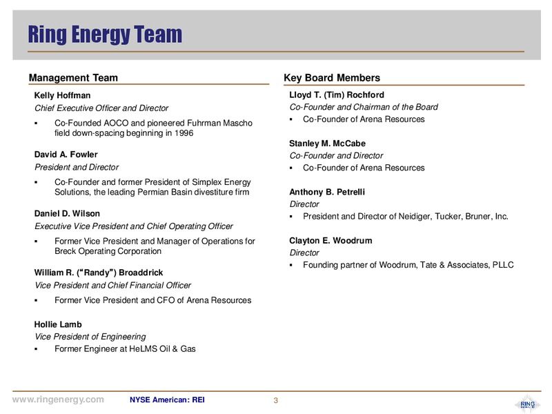February 2019 Corporate Presentation – Ring Energy Inc. – slide 2