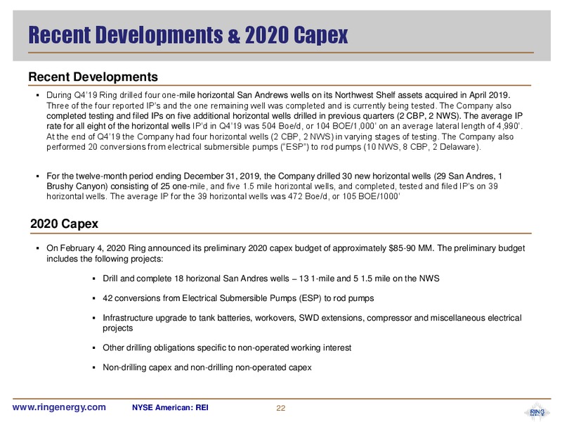 Enercom Dallas Conference – Ring Energy Inc. – slide 21