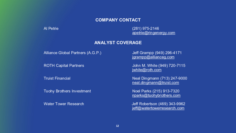 February 2025 Bolt On Acquisition Investor Deck – Ring Energy Inc. – slide 11