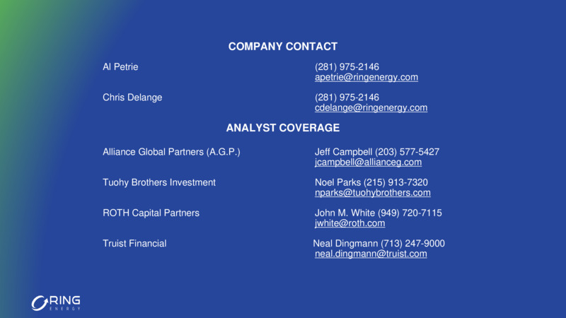 4Q and Full Year 2021 – Ring Energy Inc. – slide 29