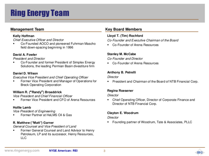 March 2020 Corporate Presentation – Ring Energy Inc. – slide 2