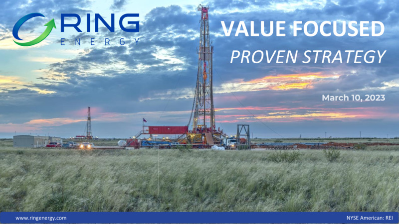 March 2023 Investor Presentation – Ring Energy Inc. – slide 1