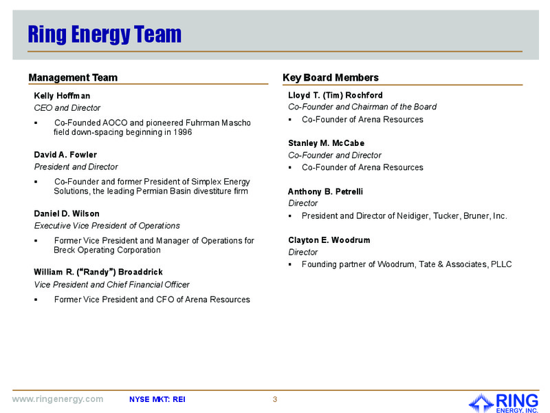 May 2016 Investor Presentation – Ring Energy Inc. – slide 2