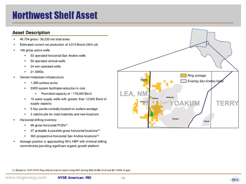 June 2019 Corporate Presentation – Ring Energy Inc. – slide 13