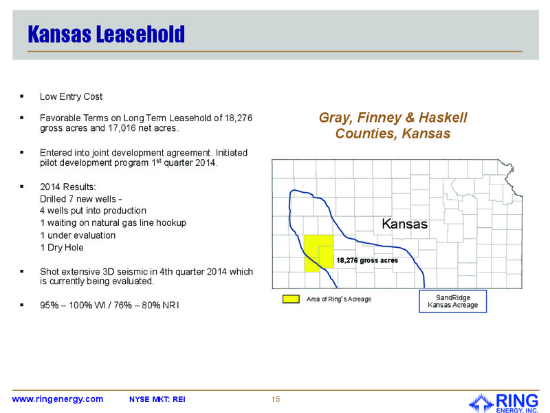JULY 2015 INVESTOR PRESENTATION – Ring Energy Inc. – slide 14