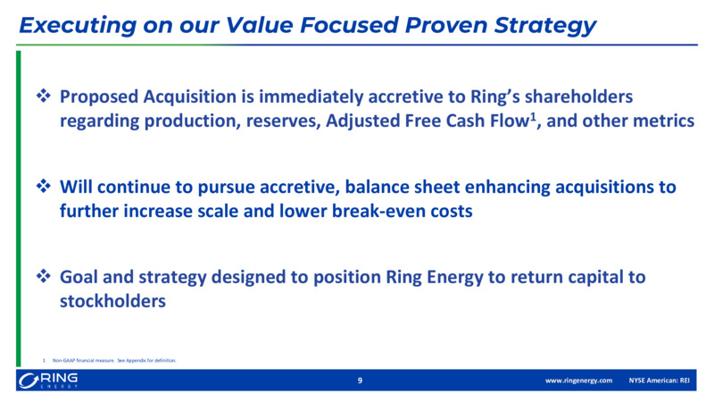 Permian Acquisition – Ring Energy Inc. – slide 8