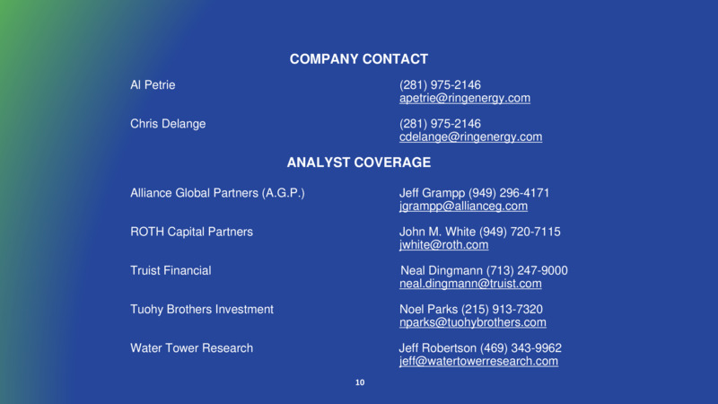 Permian Acquisition – Ring Energy Inc. – slide 9