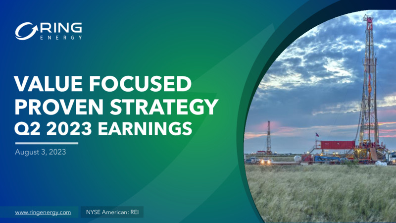 2Q 2023 Earnings Presentation – Ring Energy Inc. – slide 1