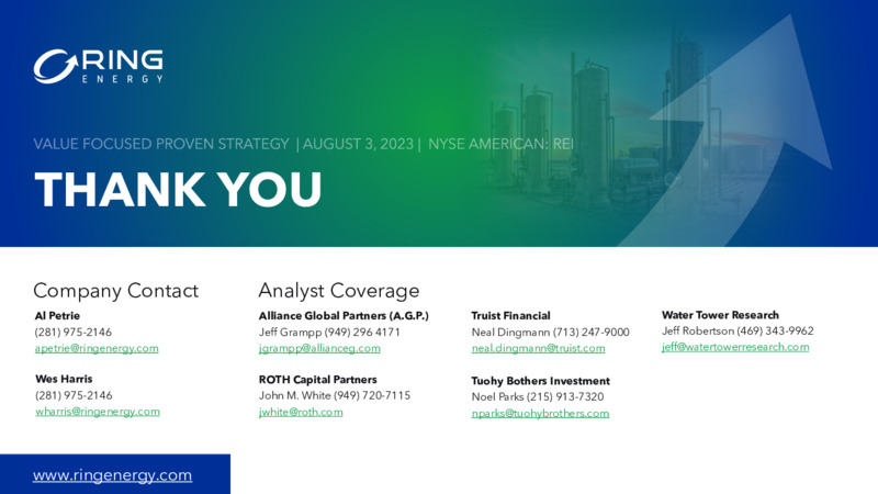 2Q 2023 Earnings Presentation – Ring Energy Inc. – slide 37