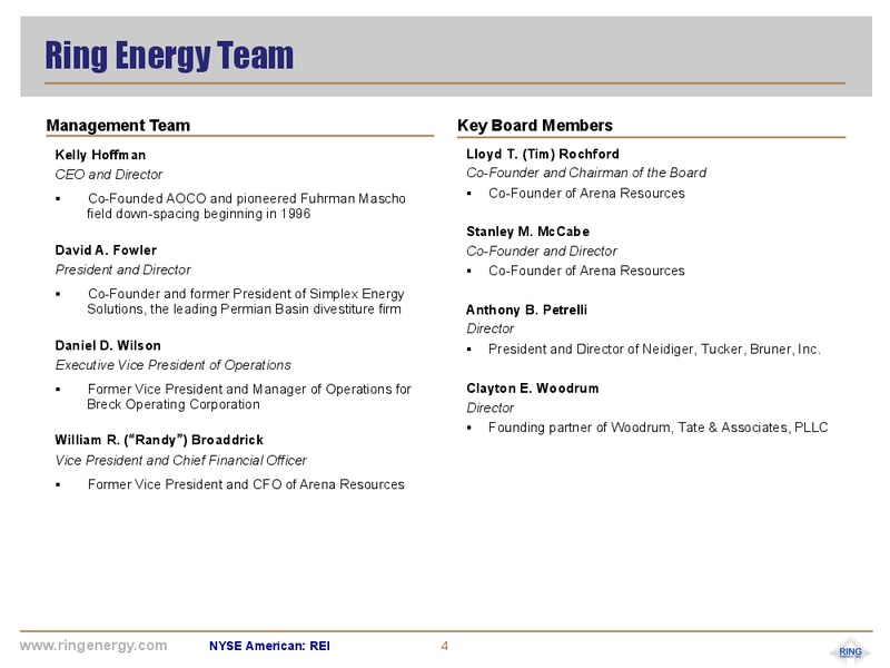 2Q 2017 Earnings Update – Ring Energy Inc. – slide 3