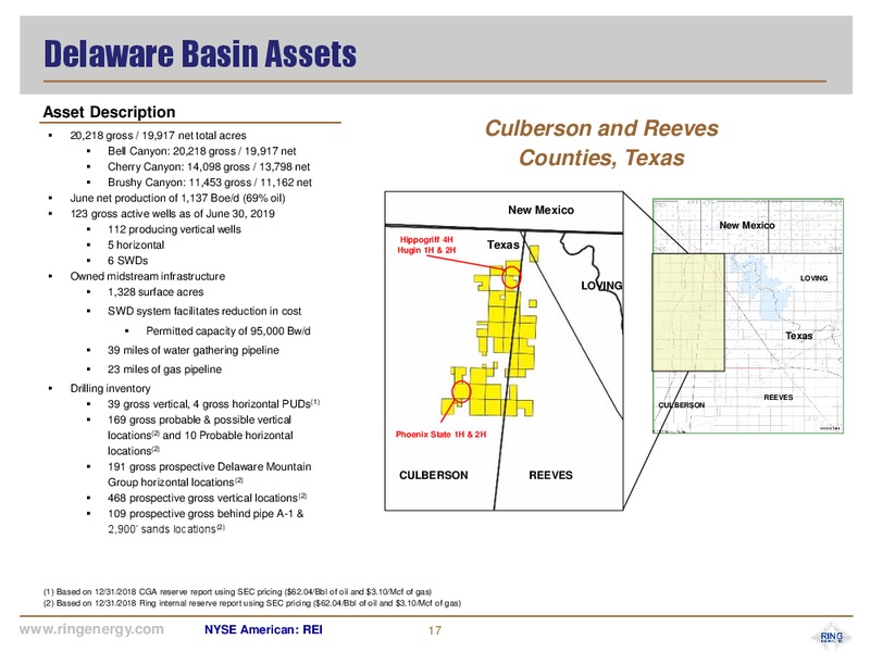 October 2019 Corporate Presentation – Ring Energy Inc. – slide 16