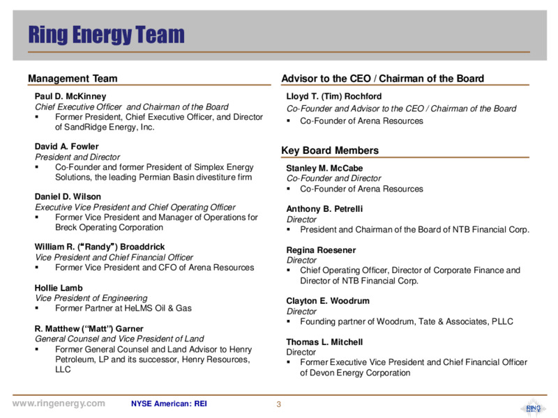 October 2020 Corporate Presentation – Ring Energy Inc. – slide 2