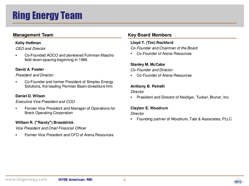 Corporate Presentation – Ring Energy Inc. – slide 2