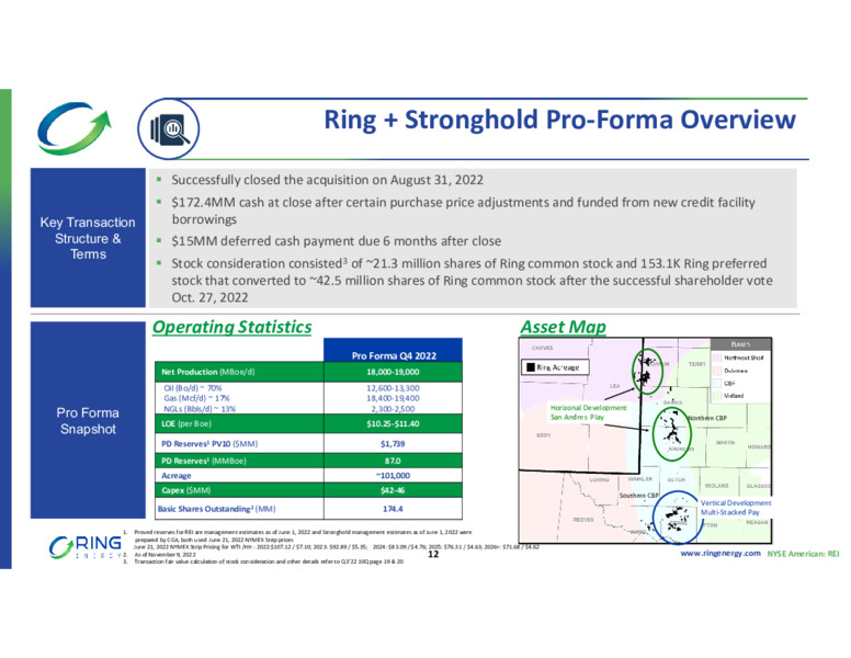 Q3 2022 Earnings Presentation – Ring Energy Inc. – slide 11