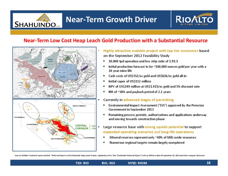 CORPORATE PRESENTATION – Rio Alto Mining – slide 16
