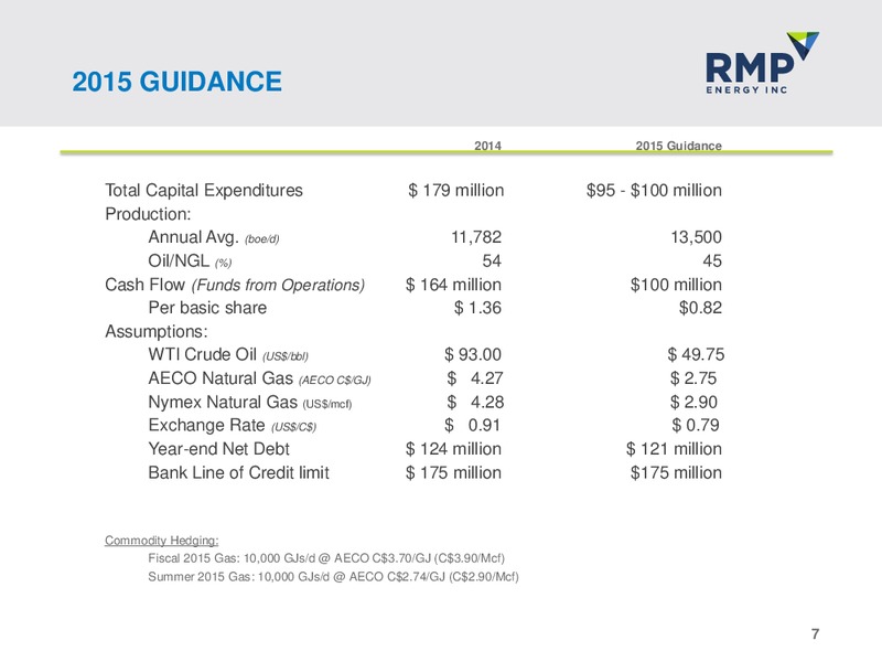 2015 EPAC OIL & GAS INVESTOR SHOWCASE – Rmp Energy Inc. – slide 5