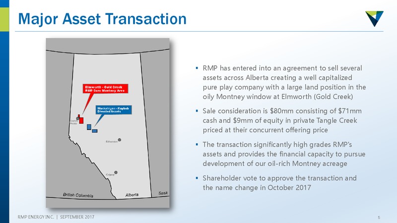 September 2017 Corporate Presentation – Rmp Energy Inc. – slide 4