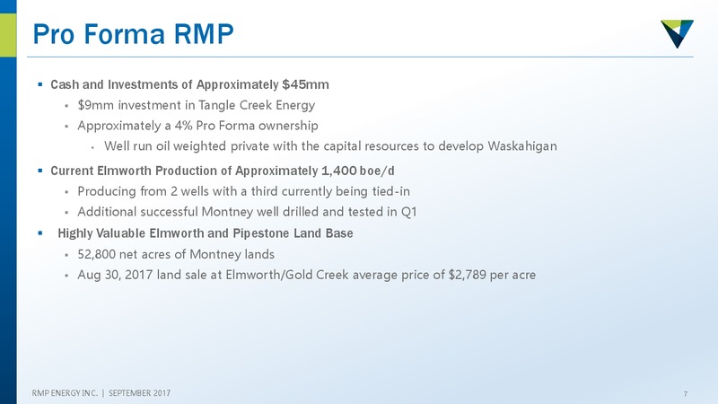 September 2017 Corporate Presentation – Rmp Energy Inc. – slide 6
