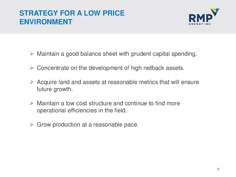 New York City FEC Event – Rmp Energy Inc. – slide 4
