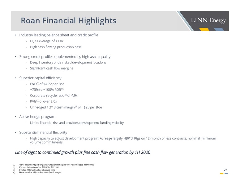 July 2018 Investor Presentation – Roan Resources LLC – slide 26