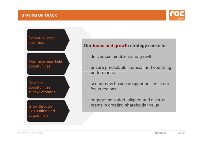 Shareholder Analyst Call – Roc Oil – slide 21