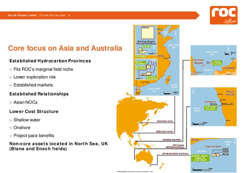 17th Asia Oil Week – Roc Oil – slide 5