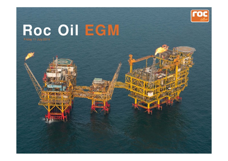 Shareholder Analyst Call – Roc Oil – slide 1