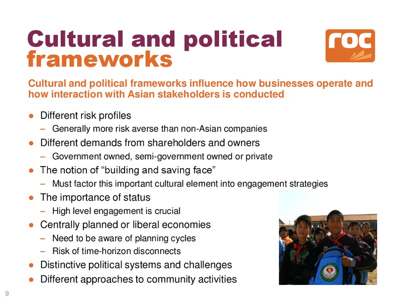 World Independent Junior Oil and Gas Congress Asia – Roc Oil – slide 9