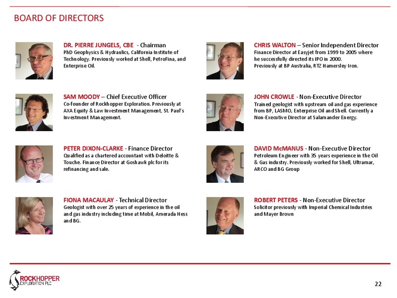 JULY 2013 CORPORATE UPDATE – Rockhopper Exploration – slide 21