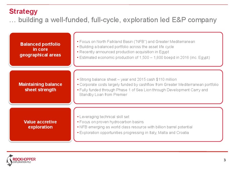 July 2016 Investor Presentation – Rockhopper Exploration – slide 2