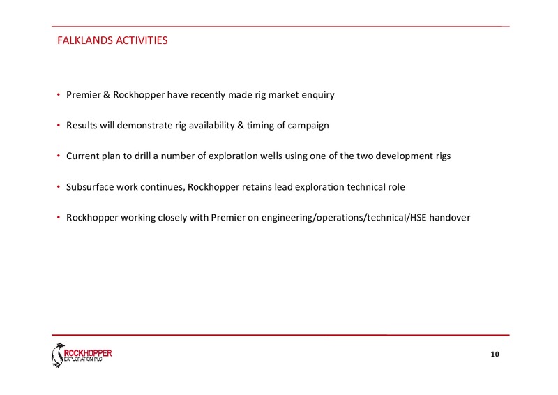 2012 ANNUAL GENERAL MEETING – Rockhopper Exploration – slide 10