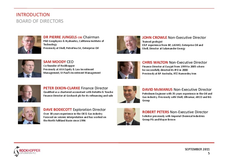 CAPITAL MARKETS PRESENTATION – Rockhopper Exploration – slide 5