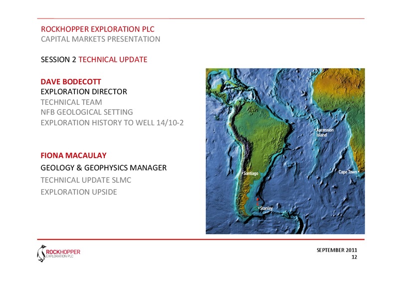 CAPITAL MARKETS PRESENTATION – Rockhopper Exploration – slide 1
