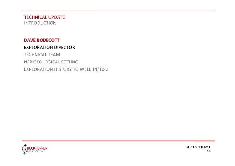 CAPITAL MARKETS PRESENTATION – Rockhopper Exploration – slide 2