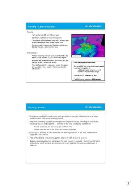 Q4 2010 – Rocksource – slide 14