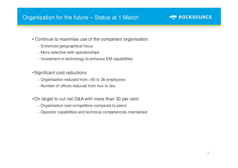 Q4 2011 – Rocksource – slide 7