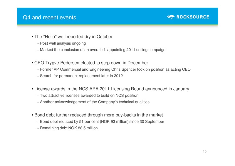 Q4 2011 – Rocksource – slide 10