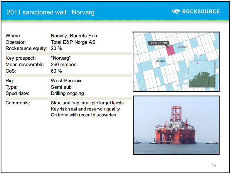 Q1 2011 Results – Rocksource – slide 11