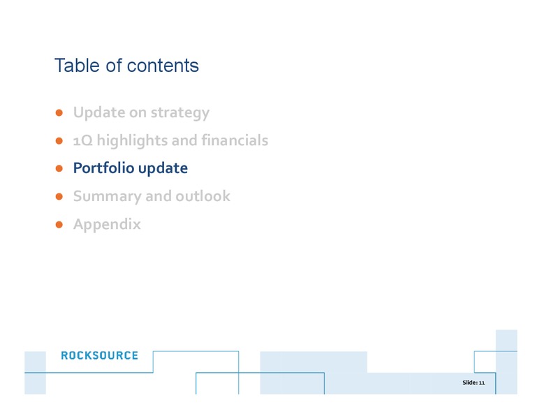Q1 2015 Earnings Call – Rocksource – slide 10