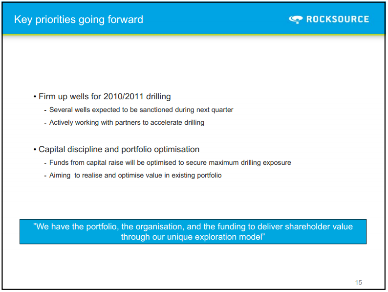 Q1 2010 Results – Rocksource – slide 10