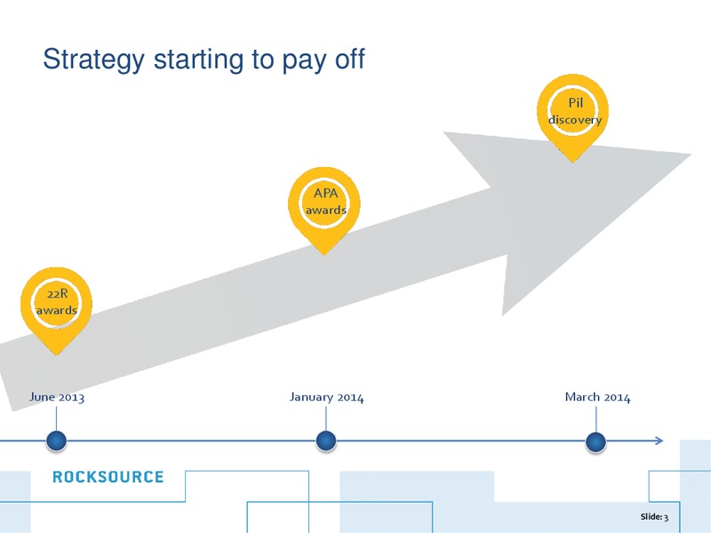 JUNE 2014 INVESTOR PRESENTATION – Rocksource – slide 3